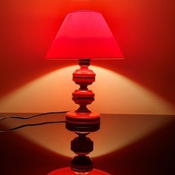 Abajur Moderno Decoração Quarto Sala Luminária Pithy Red Vermelho - 3