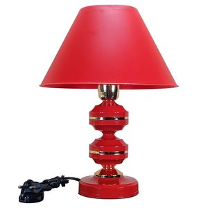 Abajur Moderno Decoração Quarto Sala Luminária Pithy Red Vermelho