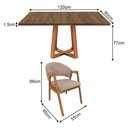 Ver imagem 2 de Conjunto de Jantar Isabela com Helen 4 Lugares Tampo MDF Freijó 120cm Bege Ideal Decor