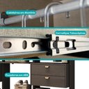 Ver imagem 5 de Guarda-Roupas Closet Modulado Alasca 360cm 6 Peças com 4 Gavetas e Cabideiros Preto Touch Carraro