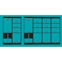 Ver imagem 4 de Guarda-Roupas Closet Modulado Alasca 360cm 6 Peças com 4 Gavetas e Cabideiros Preto Touch Carraro