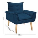 Ver imagem 6 de Poltrona Opala para Amamentação Decorativa Tecido Suede Para, Quarto,sala de Estar, Recepção Pés Pal