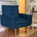 Ver imagem 2 de Poltrona Opala para Amamentação Decorativa Tecido Suede Para, Quarto,sala de Estar, Recepção Pés Pal