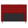 Cabeceira Estofada Dama 195 cm King Size Com Strass Suede Vermelho - ADJ Decor - 1
