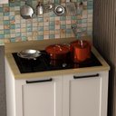 Ver imagem 1 de Tampo Cozinha para Cooktop 80cm TM1330 Carvalho Tropical MDF Grazi Bege