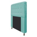 Ver imagem 2 de Cabeceira Estofada Dama 90 cm Solteiro Com Strass Suede Azul Tiffany - ADJ Decor