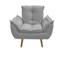 Ver imagem 2 de Kit 02 Poltrona Opala Decorativa Suede Cinza Claro