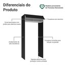 Ver imagem 3 de Porta-Geladeira 103 cm 1 Porta Basculante Preto/Branco/Preto Glamy Madesa Preto/Branco/Preto