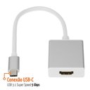 Ver imagem 2 de Adaptador Conversor Usb C 3.1 Type C Macho para Hdmi Femea Prata