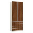 Ver imagem 1 de Guarda-roupa Solteiro Luciane 2 Portas 4 Gavetas Prime Plus 90 Cm