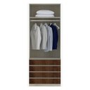 Ver imagem 2 de Guarda-roupa Solteiro Luciane 2 Portas 4 Gavetas Prime Plus 90 Cm