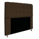 Ver imagem 2 de Cabeceira Estofada Mel 140 cm Casal Com Botonê Suede Marrom - ADJ Decor