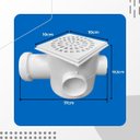 Ver imagem 2 de Caixa Sifonada Quadrada Dn 100x100x50 Pvc C/ Grelha | Akato