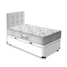 Cama Box Baú com Cabeceira Cassis Branca e Colchão D33 Solteiro Probel Proevidence Plus 88cm - 1