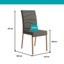 Ver imagem 3 de Conjunto Sala de Jantar 6 Cadeiras Humor Carraro Petra Rosê