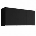 Ver imagem 1 de Armario Aereo 3 Portas 120 cm Juliana AJL:Preto