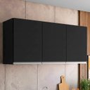 Ver imagem 2 de Armario Aereo 3 Portas 120 cm Juliana AJL:Preto