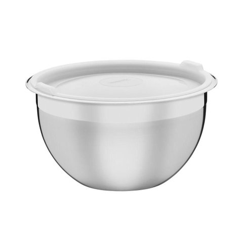 Recipiente Tramontina Cucina em Aço Inox com Tampa Plastica Preparar e Servir 28 cm 8,3 L