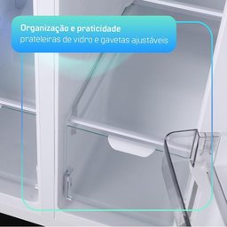 Geladeira Refrigerador Hq Frost Free Side By Side 460 Litros Cinza Hq-460sbsff 220v - 7