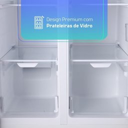 Geladeira Refrigerador Hq Frost Free Side By Side 460 Litros Cinza Hq-460sbsff 220v - 5