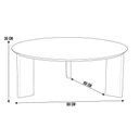 Ver imagem 5 de Mesa de Centro para Sala de Estar Pés Madeira Baixa Bulat A03 Nero Preto - Lyam Decor