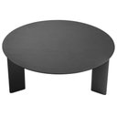 Ver imagem 3 de Mesa de Centro para Sala de Estar Pés Madeira Baixa Bulat A03 Nero Preto - Lyam Decor