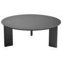 Ver imagem 1 de Mesa de Centro para Sala de Estar Pés Madeira Baixa Bulat A03 Nero Preto - Lyam Decor