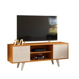 Rack Lisboa Ripado para Tv até 55 Polegadas - Cinamomo / Off White - Madetec - 2