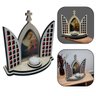 Capela Oratório Santa Rita de Cássia Vitral com Porta Vela Fornecedor 9 2388 - Rita - 1