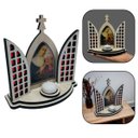 Ver imagem 1 de Capela Oratório Santa Rita de Cássia Vitral com Porta Vela Fornecedor 9 2388 - Rita