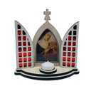 Ver imagem 5 de Capela Oratório Santa Rita de Cássia Vitral com Porta Vela Fornecedor 9 2388 - Rita