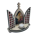 Ver imagem 3 de Capela Oratório Santa Rita de Cássia Vitral com Porta Vela Fornecedor 9 2388 - Rita