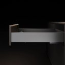 Ver imagem 1 de Gaveta Metálica Baixa Higold Slim Serie m 89x450mm 35kg Cinza Soft Close 01 Kit