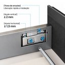 Ver imagem 4 de Gaveta Metálica Baixa Higold Slim Serie m 89x450mm 35kg Cinza Soft Close 01 Kit