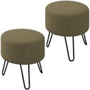 Ver imagem 1 de Kit 2 Puff Puf Para Sala Pes Metal Small Veludo SL 945 Peer