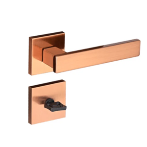 Fechadura Pado Retro Rq2 411 - 55 Banheiro Roseta Quadrada Cobre Escovado