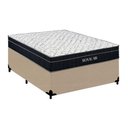 Ver imagem 1 de Cama Box com Colchão Casal Royal Air Pillow Top Molas Ensacadas Suede Bege
