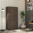 Ver imagem 2 de Armário Alto Fechado com 02 Portas 161,5x80x42cm Wlaf80 Terracota - Preto