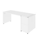 Ver imagem 3 de Mesa para Escritório com Balcão e Armário Aéreo Office 2 Portas MDP 170cm Branco F5 Office