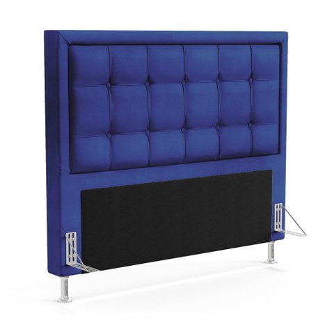 Cabeceira Taurus 140 para Cama de Casal A-019 Couro Azul Aradecor