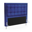 Ver imagem 1 de Cabeceira Taurus 140 para Cama de Casal A-019 Couro Azul Aradecor