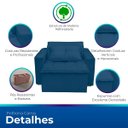 Ver imagem 3 de Poltrona Cama com Puff para Sala Confortavél Moderna Suede