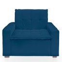 Ver imagem 4 de Poltrona Cama com Puff para Sala Confortavél Moderna Suede