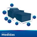 Ver imagem 7 de Poltrona Cama com Puff para Sala Confortavél Moderna Suede