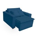 Ver imagem 5 de Poltrona Cama com Puff para Sala Confortavél Moderna Suede