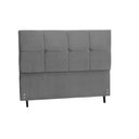 Ver imagem 1 de Cabeceira Casal Queen Jbe Paris 164cm Cinza Cama Box 158cm