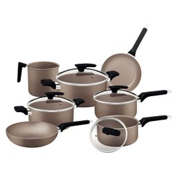 Jogo Panelas Tramontina Alumínio Milazzo 7 Peças Conjunto:amêndoa - 1