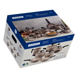 Jogo Panelas Tramontina Alumínio Milazzo 7 Peças Conjunto:amêndoa - 10