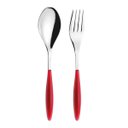 Ver imagem 1 de Talheres de Servir em Inox Cirúrgico Austenítico e Cabo em Acrilico 25 Cm - Clear Red -'feeling'-guz
