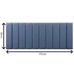 Cabeceira Cama Queen Completa Conjunto Placa Modulada Adesiva Mdf Estofada Quarto Azul Escuro - 2 Cabeceira Cama Queen Completa Conjunto Placa Modulada Adesiva Mdf Estofada Quarto Azul Escuro - 2